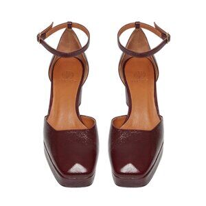 Coclico Tower Crinkled Patent Burgandy